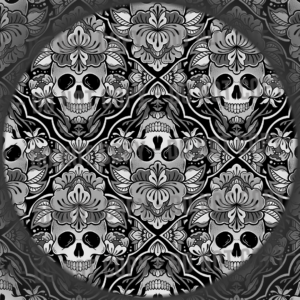 Floral Skull Diamonds - 1