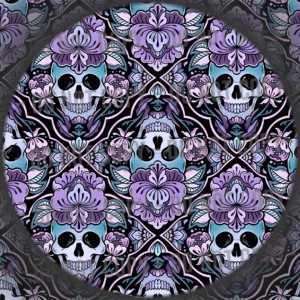 Floral Skull Diamonds - 2