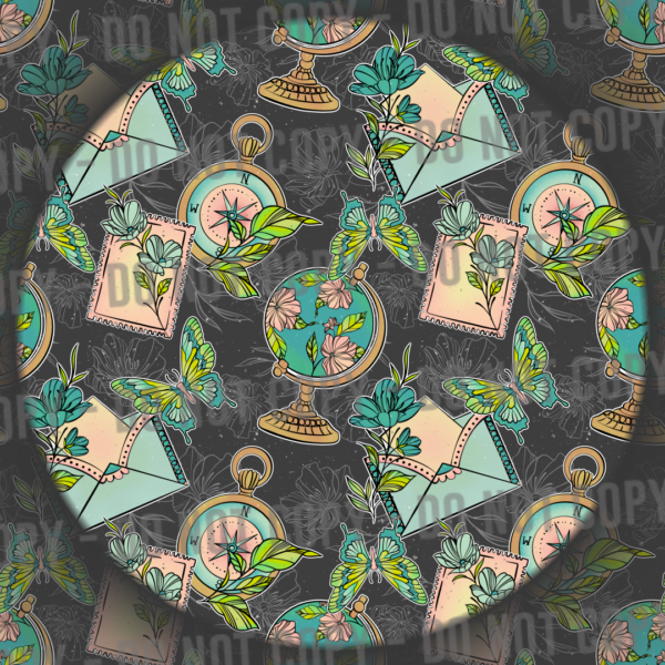 Floral Travels - Grey