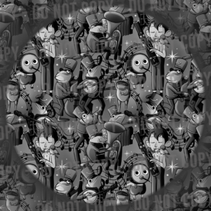 Frog Band - Black & White