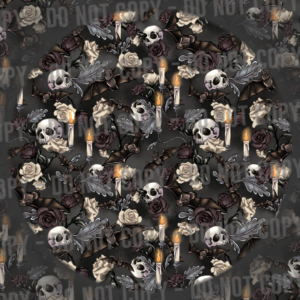 Gothic Bats - Grey