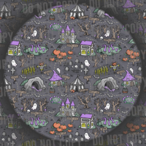Halloween Map - Charcoal