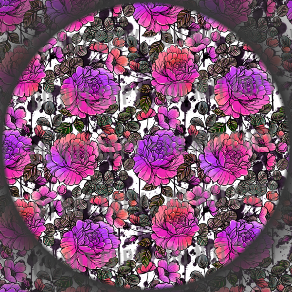 Ink Drip Florals - 1