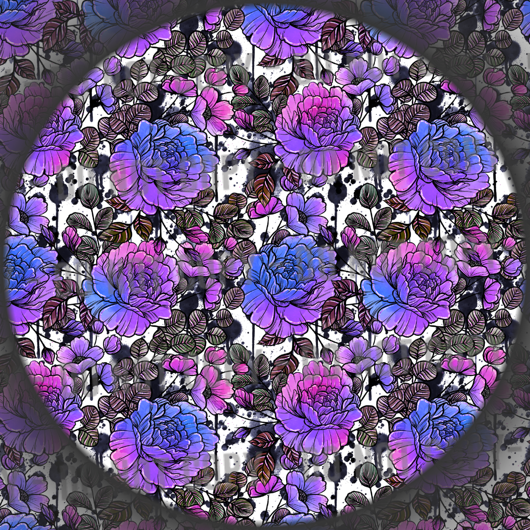 Ink Drip Florals - 9