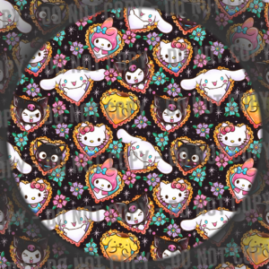 Kitty & Friends Hearts - Black