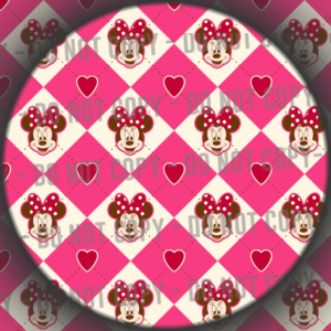 Pink Heart Mouse Diamonds