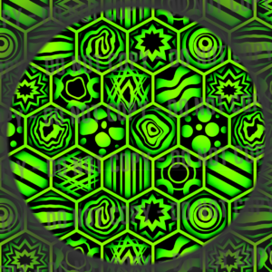 Psychedelic Beehive - Neon Green
