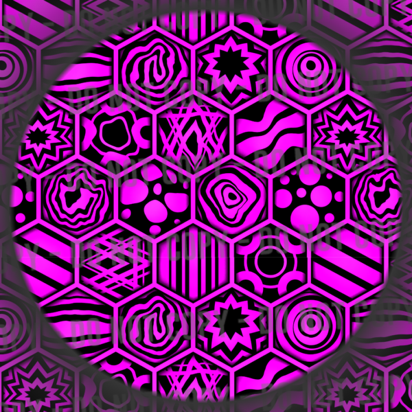 Psychedelic Beehive - Neon Pink