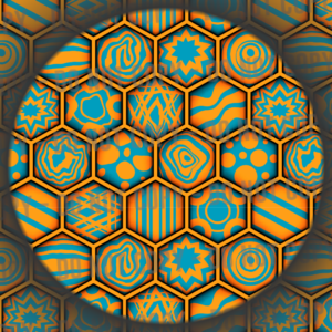 Psychedelic Beehive - Orange