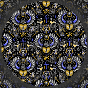 Sacred Scarab - Blue Gold