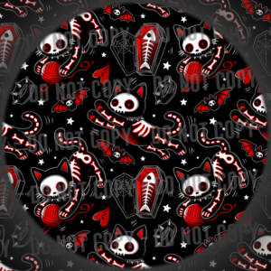 Skelly Cat - Red