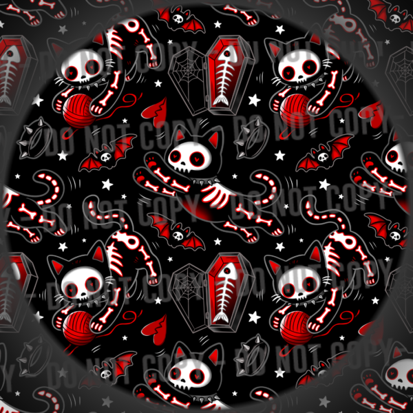 Skelly Cat - Red