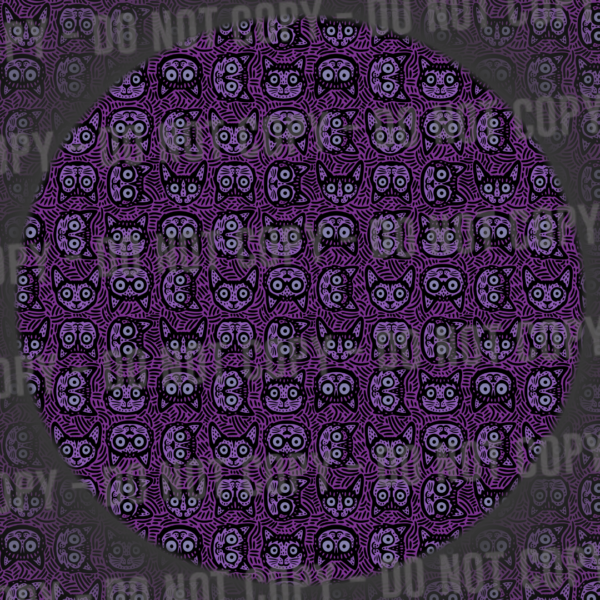 Sketchy Cats - Purple