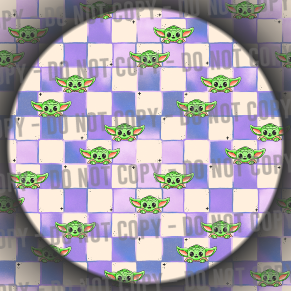 Space Checks - Purple & White