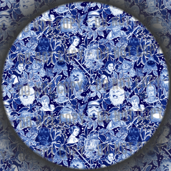 Space Wars - Blue & White