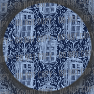 Tardis Sketch - Dark Blue
