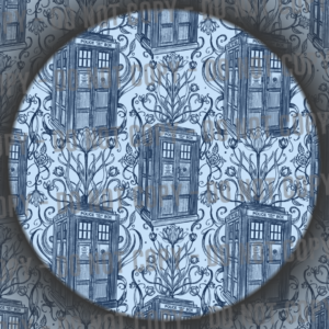 Tardis Sketch - Light Blue