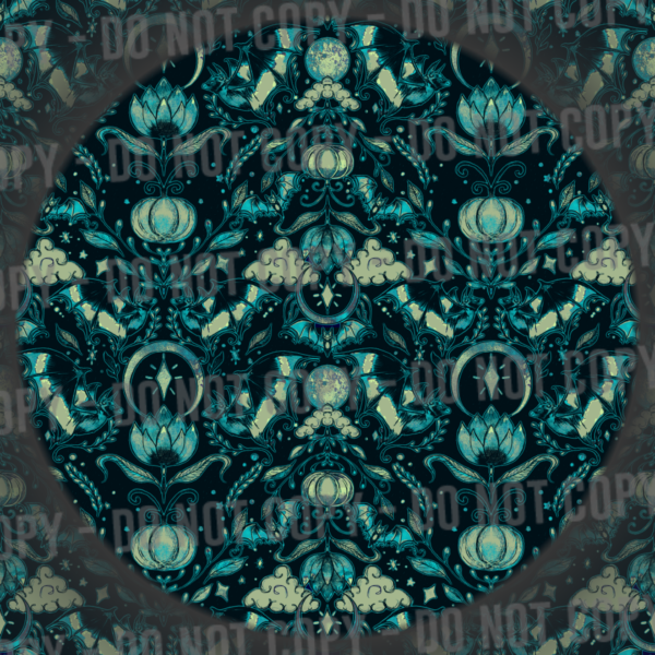 Teal Floral Bats