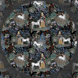Unicorn Tapestry - Black