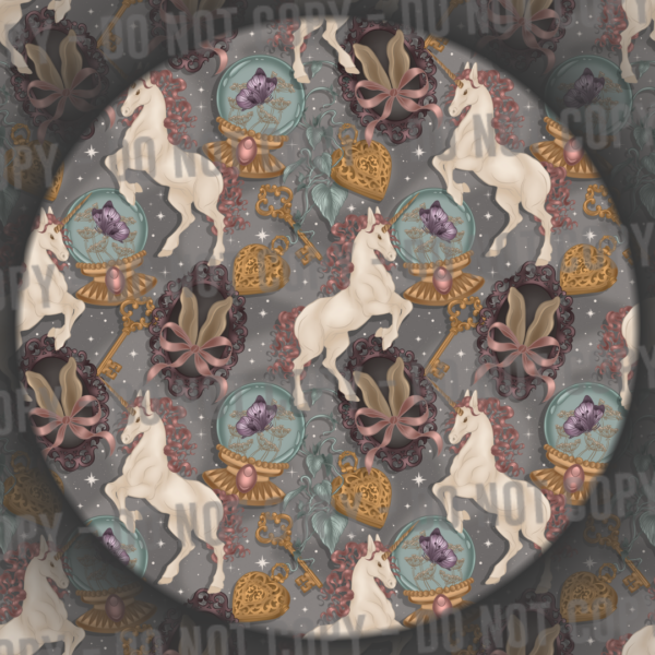 Whimsy Unicorn - Light Grey