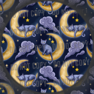 Sleepy Moon Cats